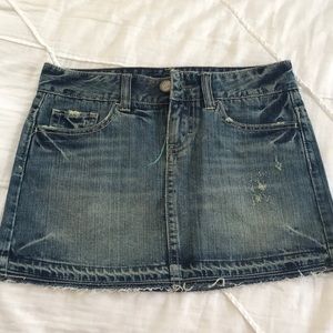 American eagle mini jean skirt denim size 0